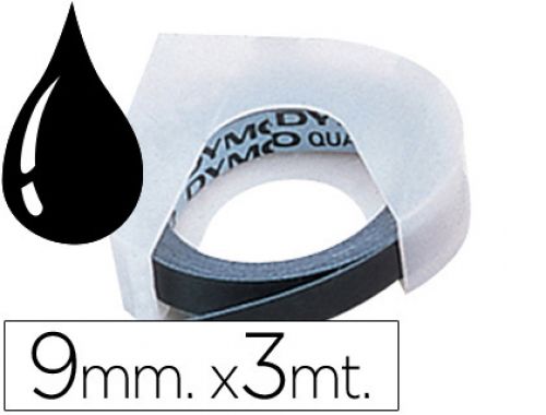 Fita dymo 3d 9mm x 3mt preta , Dymo , 2113 , 0071701201096